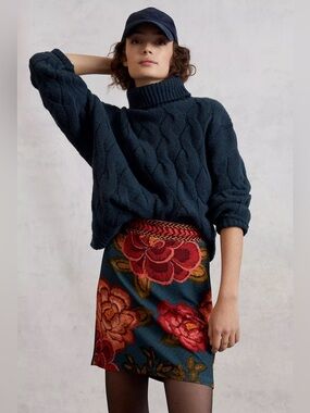 Farm Rio Piera Sweater Mini Skirt